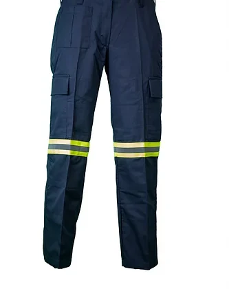 Combat trousers with reflective tape